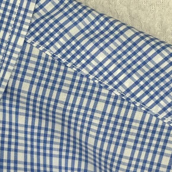 BROOKS BROTHERS Shirt Mens XL Gingham Check Non Iron Original Polo Cotton Blue - Picture 10 of 13